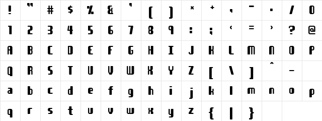 Farreaching Regular font glyphpreview