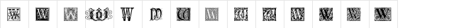Ornamental Initials W Regular font glyphpreview