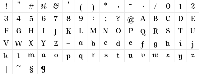 Allust DEMO Regular font glyphpreview