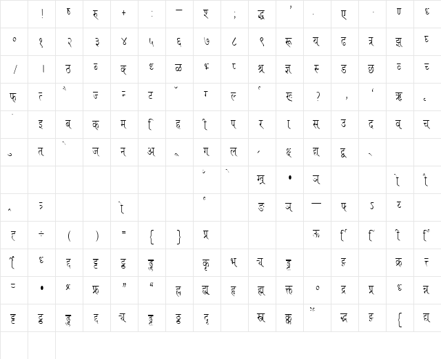 DevLys 110 Condensed Normal font glyphpreview