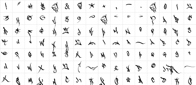 Scrawler Regular font glyphpreview