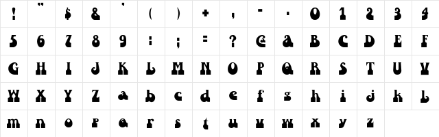 SEGAR Regular font glyphpreview