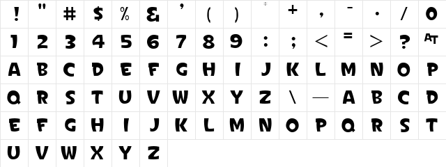 Sign Painter's Gothic Light JL Regular font glyphpreview