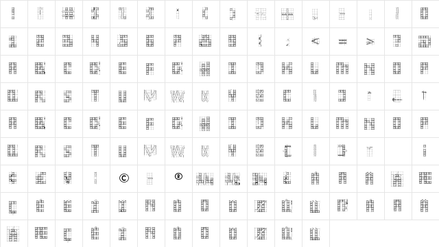 Sexta Susse Regular font glyphpreview