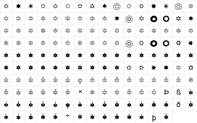 FZ BORDERS 22 Normal font glyphpreview