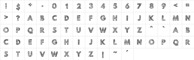 Mild Life Textured Personal Use Textured font glyphpreview