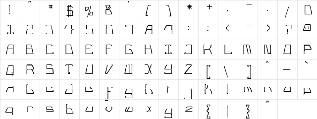 TM Tail Lights Normal font glyphpreview