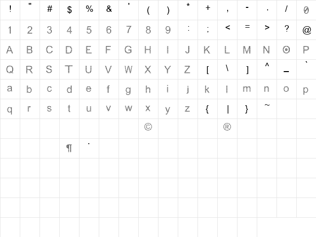 Furbelows Regular font glyphpreview