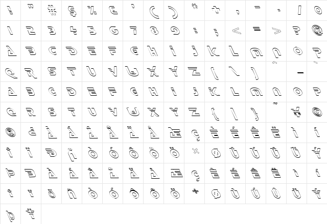 FZ UNIQUE 35 HOLLOW LEFTY Normal font glyphpreview
