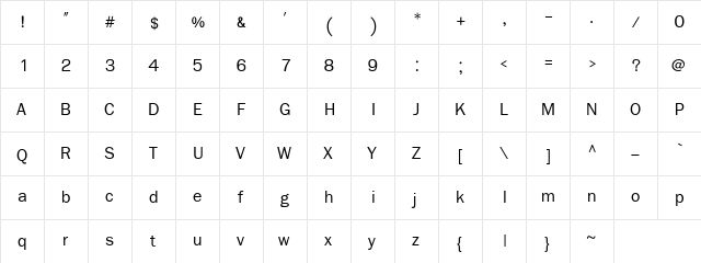 FreesiaUPC Regular font glyphpreview