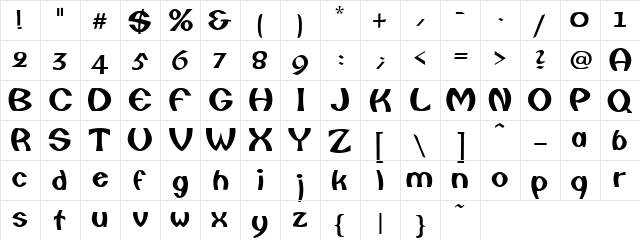 Fisherman Regular font glyphpreview