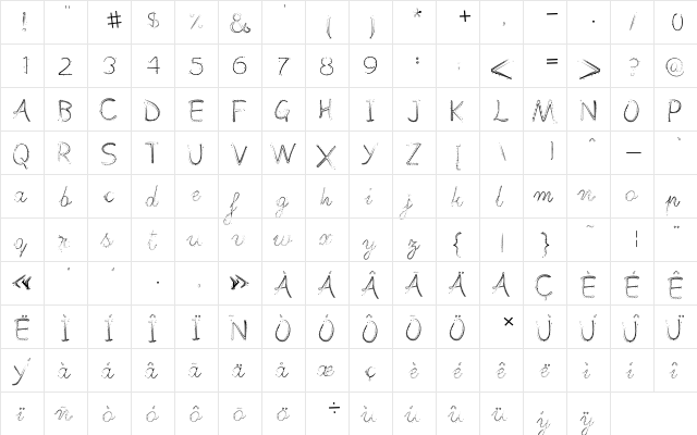 Typochok Black font glyphpreview