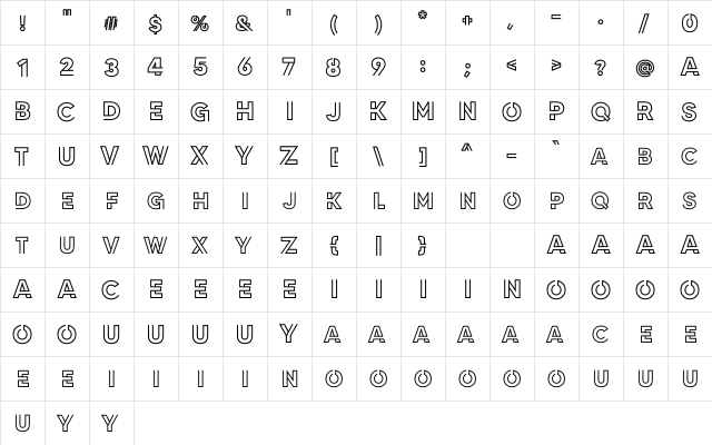 NEON LED Light Regular font glyphpreview