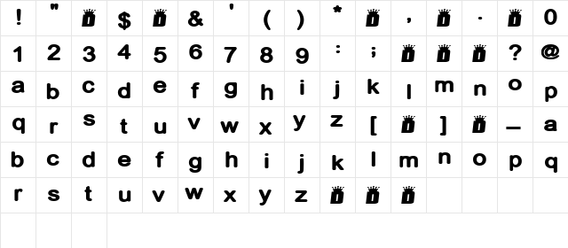 DeeDee Regular font glyphpreview