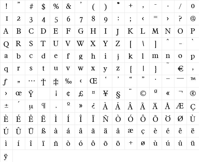 Francisco-Regular Regular font glyphpreview