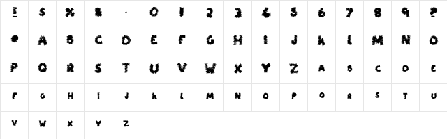 Fuzzy Monster Regular font glyphpreview