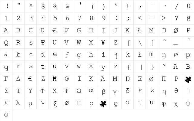 Vandaloop Regular font glyphpreview
