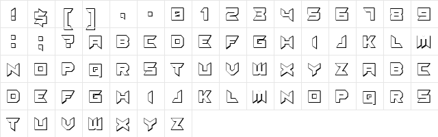 Suggested 3D Regular font glyphpreview