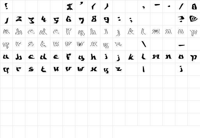 OnTheWall Book font glyphpreview