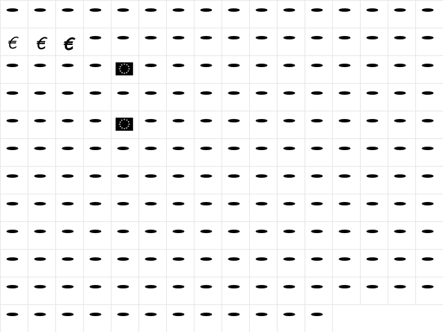 FriSatSun-Euro Regular font glyphpreview