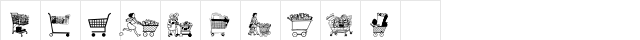 Shopping Carts! Regular font glyphpreview