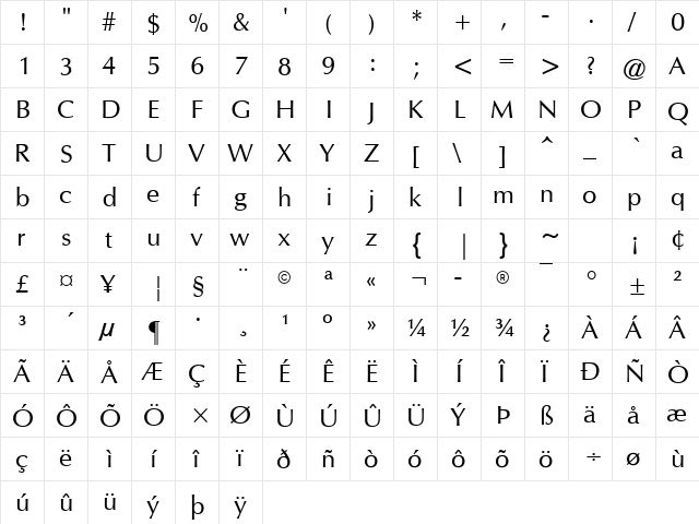 Omichron Regular font glyphpreview