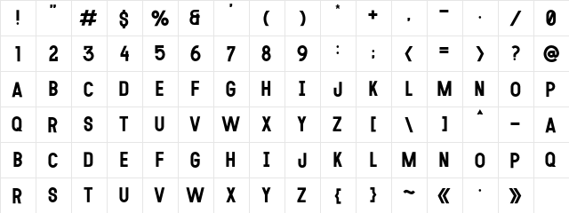 MODULAR 14 font glyphpreview