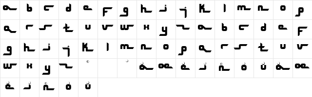 SL Drops Of Moonlight Regular font glyphpreview