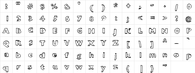 ChunkoBlockoOutlineXtraHeavy Regular font glyphpreview