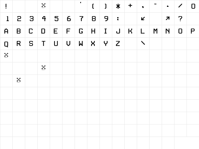 SERIESC Regular font glyphpreview