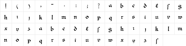 Lombardo-Beneventan Regular font glyphpreview