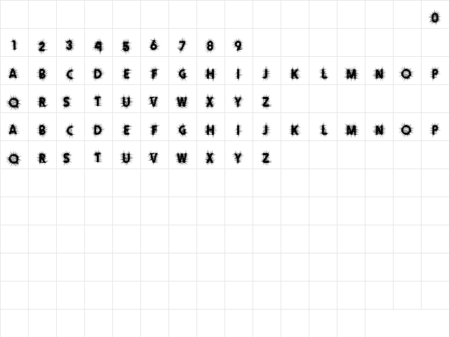 Thorn Regular font glyphpreview