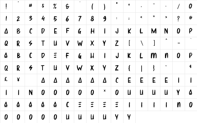 Sharoe Regular font glyphpreview