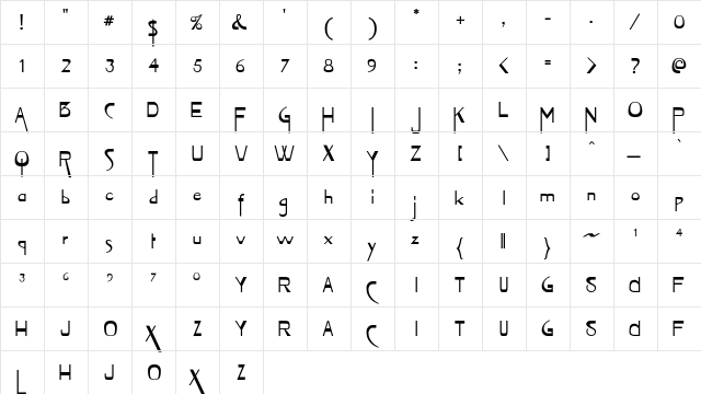 VireoFont-Normal Regular font glyphpreview