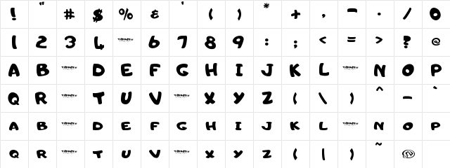 Toyc Regular font glyphpreview