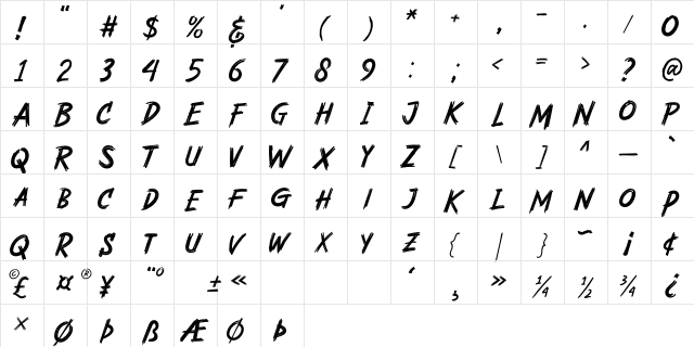 Rashkey Regular font glyphpreview