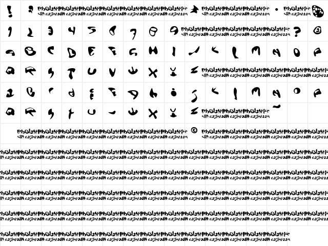 EctoBlaster Normal font glyphpreview