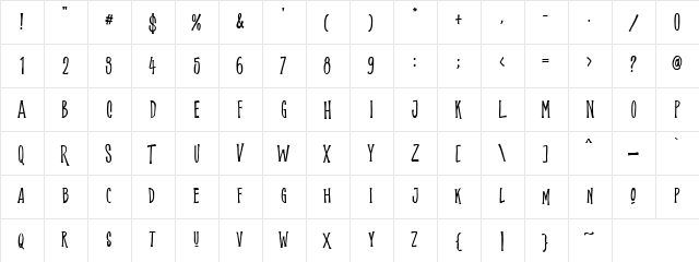 Shockbar DEMO Regular font glyphpreview
