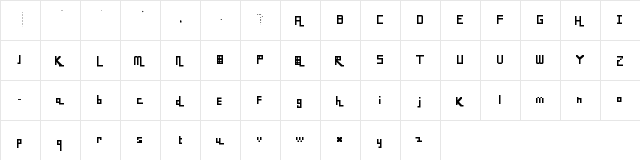 underskore Regular font glyphpreview