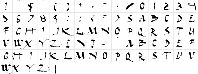 Dark Horse Expanded Expanded font glyphpreview