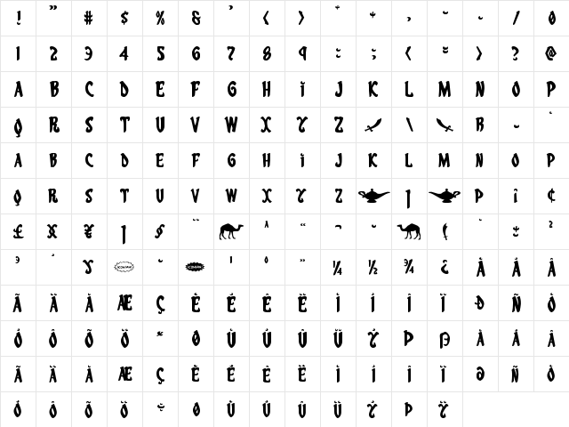 Eskindar Expanded Expanded font glyphpreview