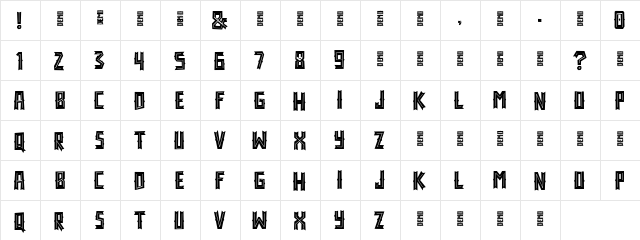 SURVIVOR Regular font glyphpreview