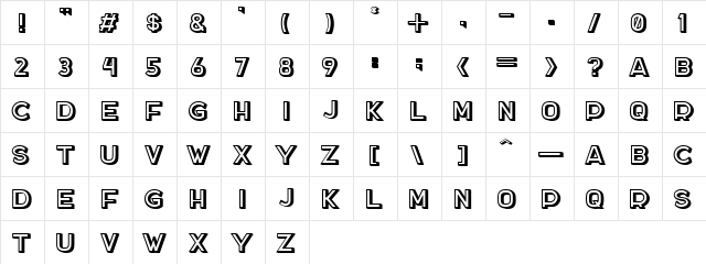 DOCKER THREE font glyphpreview