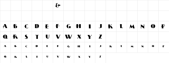 Sissyneck Regular font glyphpreview
