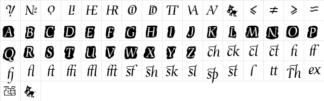 Devroye Extra Regular font glyphpreview