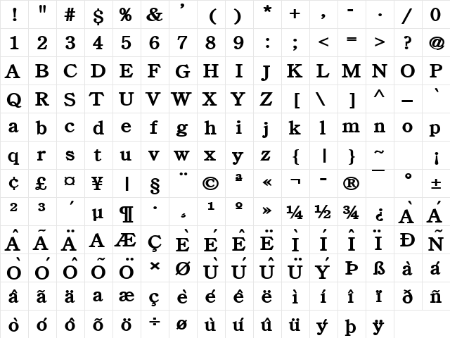 Cento Wide Bold font glyphpreview