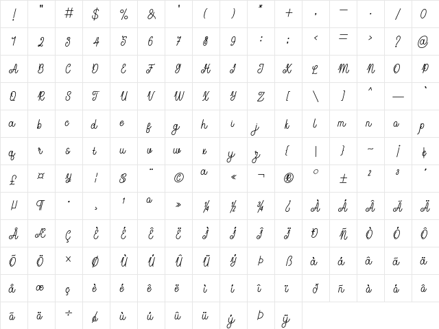 feedback Regular font glyphpreview