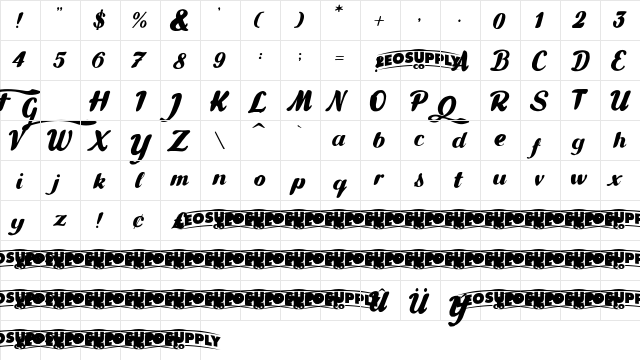 Gullias Gullias font glyphpreview