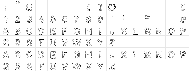 Commando Regular font glyphpreview