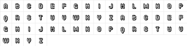 Furious Ride Hollow Regular font glyphpreview